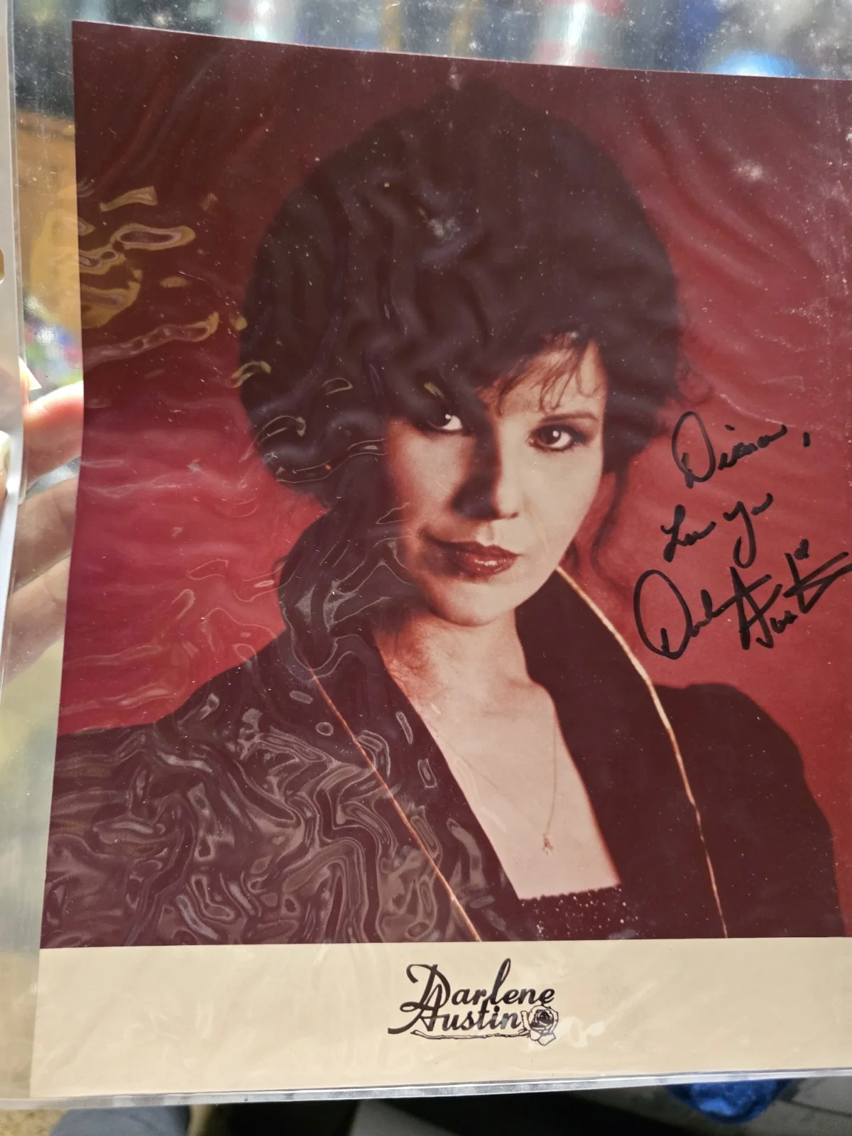 darlene austin — Vintage 8 X 10 Color Photo Darlene Austin Signed To: Diana.