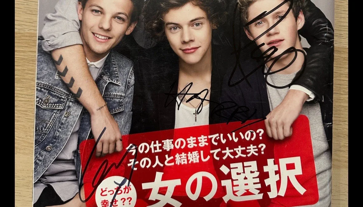 One Direction 1D signed Magazine Harry Styles Zayn Malik Niall Horan Louis T, image 4