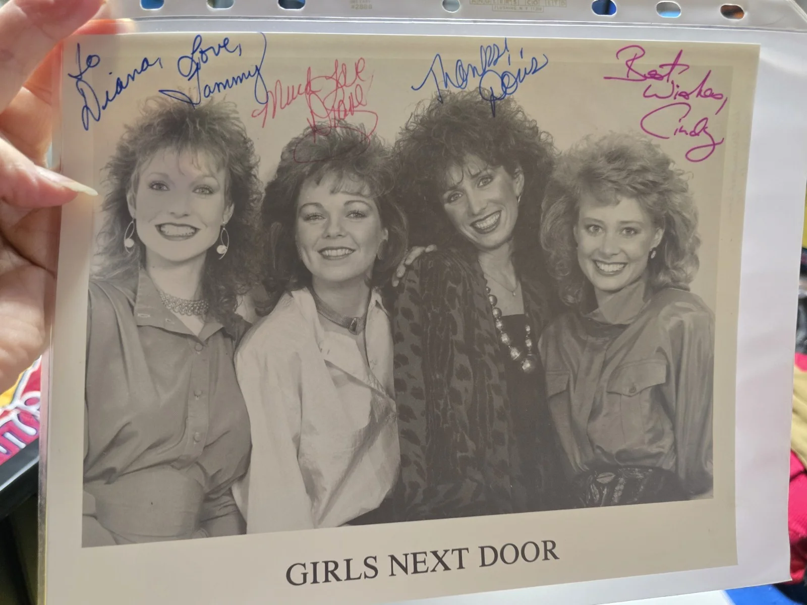Marty merchant — Vintage 8 X 10 B & W Photo "Girls Next Door" Signed To: Diana.