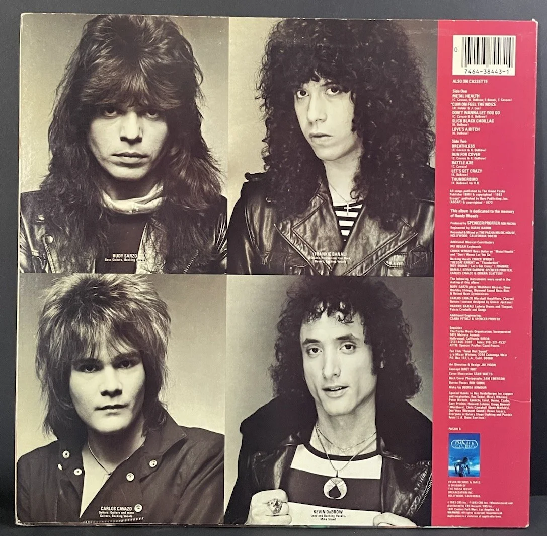 Quiet Riot Rudy Sarzo Carlos Cavazo Signed Metal Health Album Vinyl Record x2, изображение 4