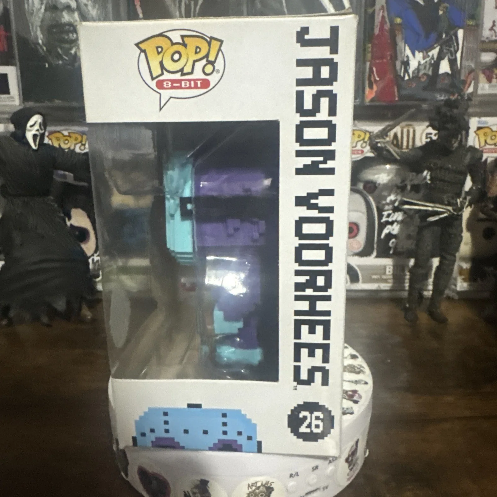 Funko Pop Jason Voorhees #26 Friday The 13th 8-Bit + Protector Vaulted, image 2