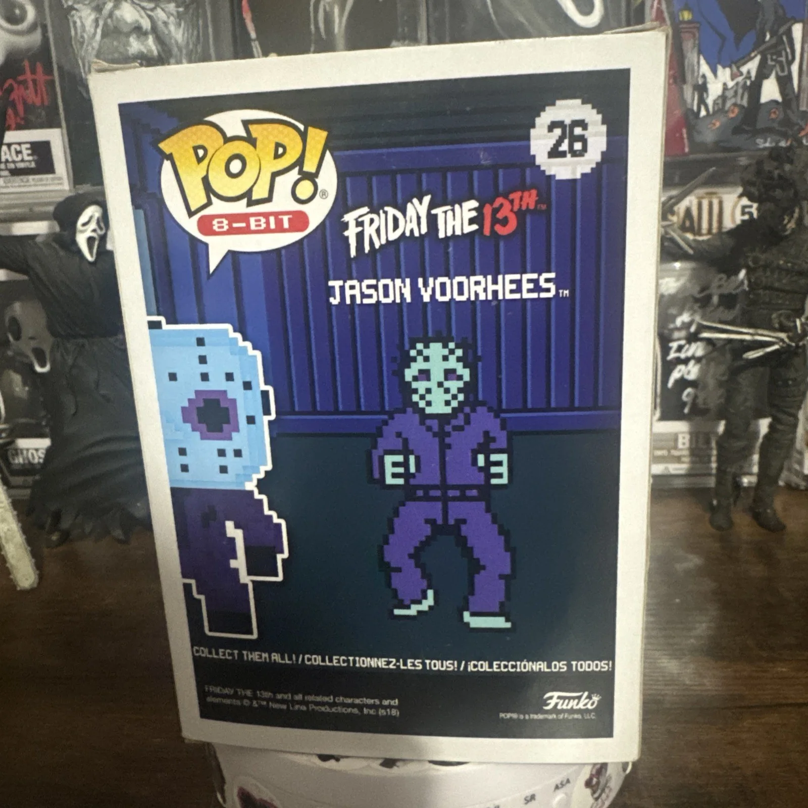 Funko Pop Jason Voorhees #26 Friday The 13th 8-Bit + Protector Vaulted, image 3