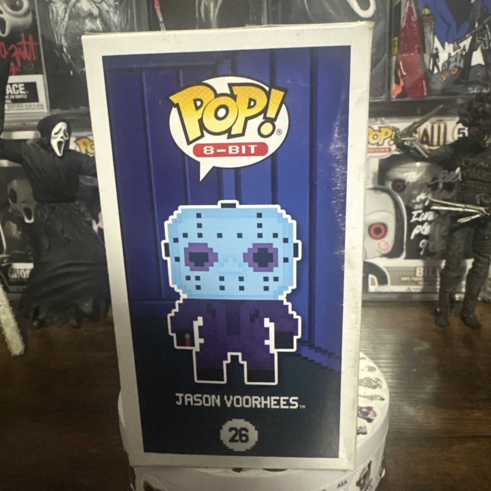 Funko Pop Jason Voorhees #26 Friday The 13th 8-Bit + Protector Vaulted, image 4