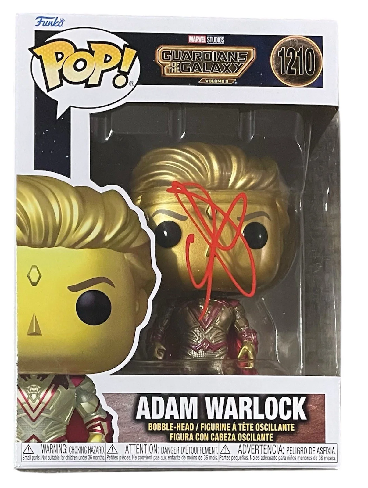 Will Poulter Signed Autographed Guardians Of Galaxy Adam Warlock Funko Pop ACOA, image 2