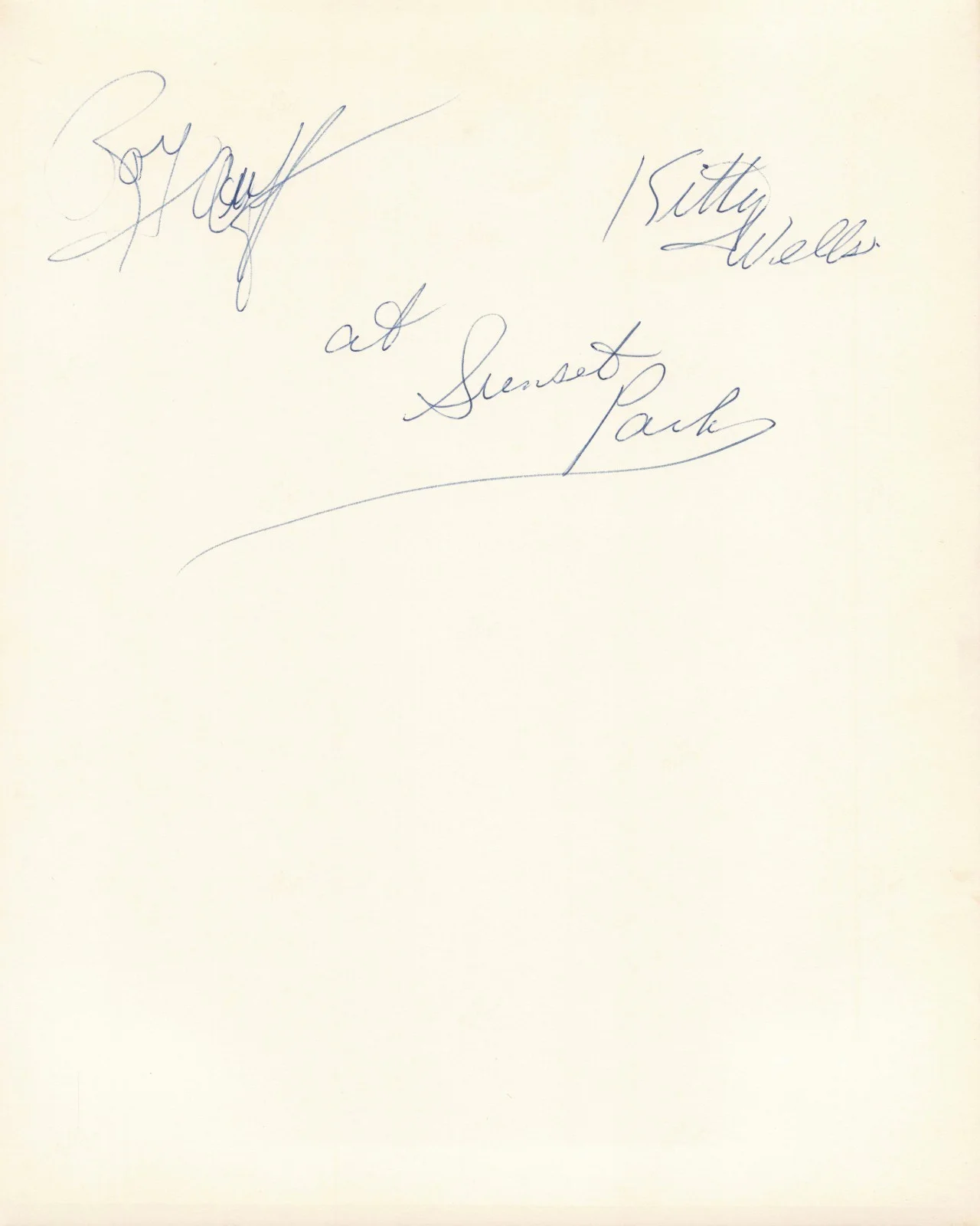 Autographed 8x10 Photo - Roy Acuff & Kitty Wells - Country Music, изображение 2