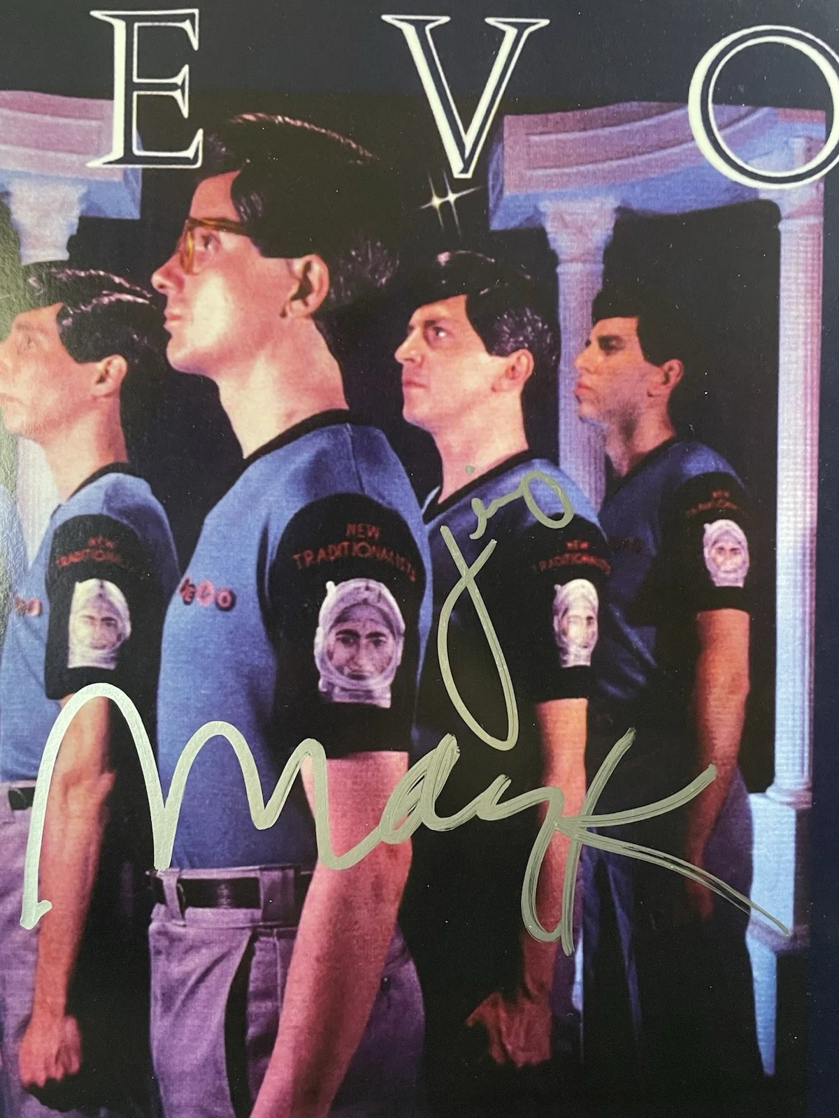 Devo Mothersbaugh Casale Signed x2 New Traditionalists 12x12 Album Cover Photo, изображение 2