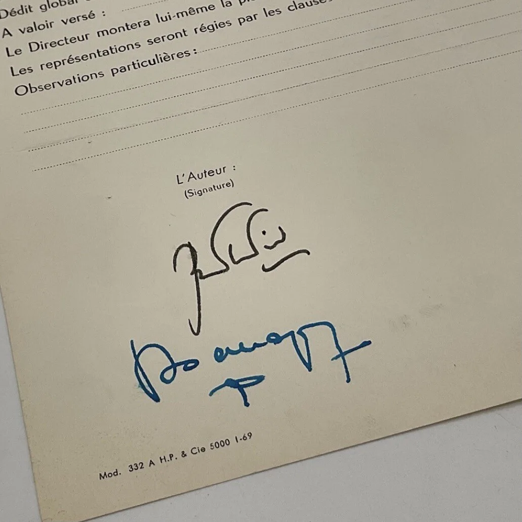 Peter Ustinov, Charles Joosen — British Film Star And Author, PETER USTINOV, Signed Acting/Writing Contract, изображение 3