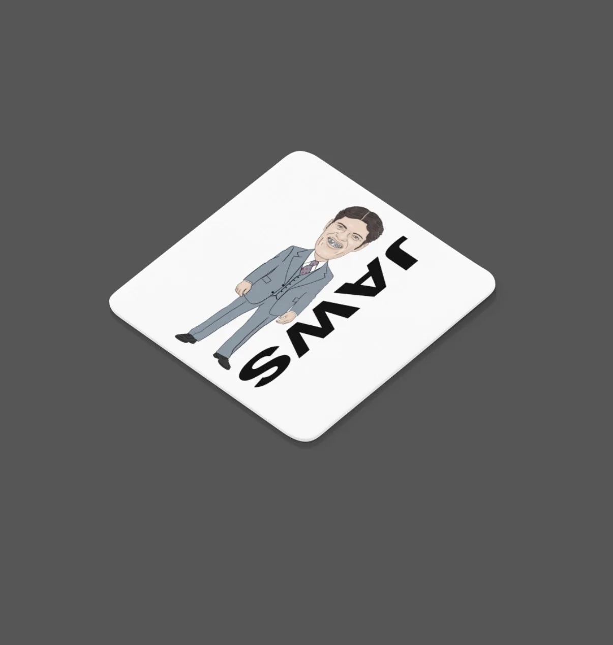 James Bond Jaws Movie theme Cartoon Graphic art Gift MDF Coasters, image 2