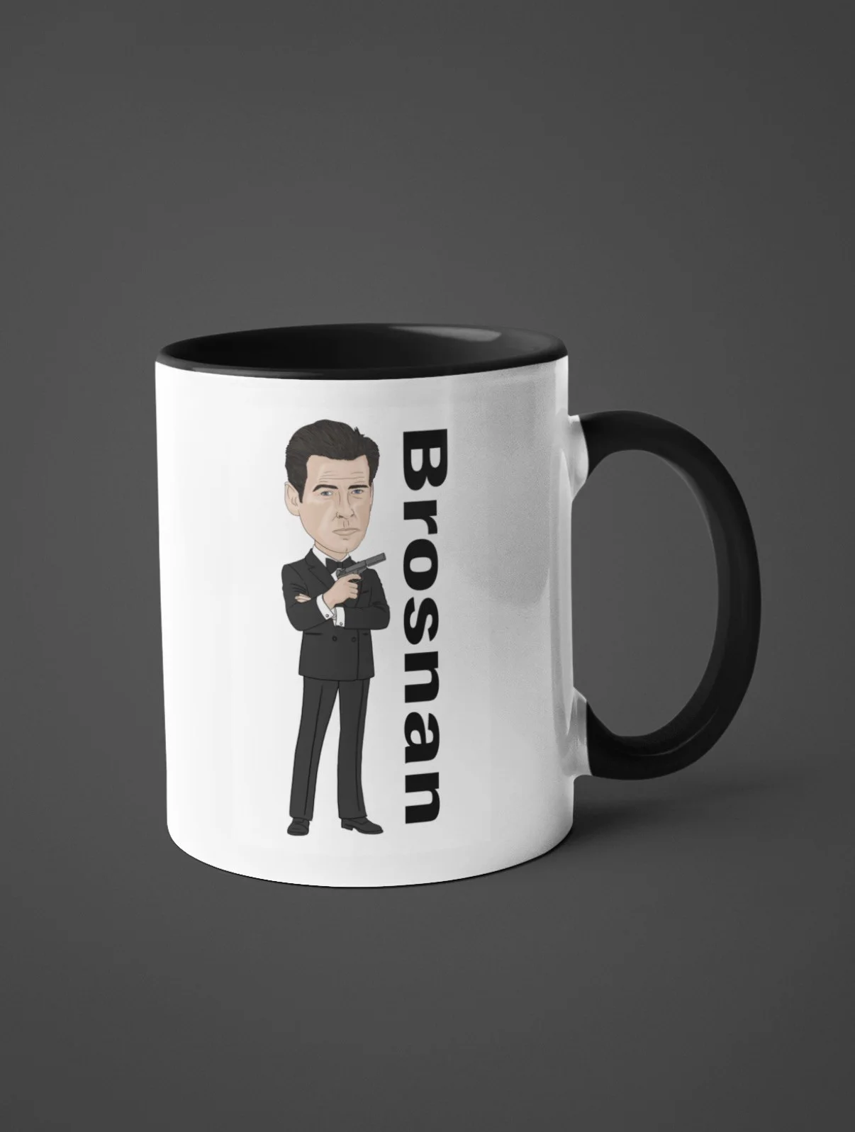 James Bond Pierce Brosnan Unofficial Movie theme Cartoon Graphic Art Mug, изображение 2