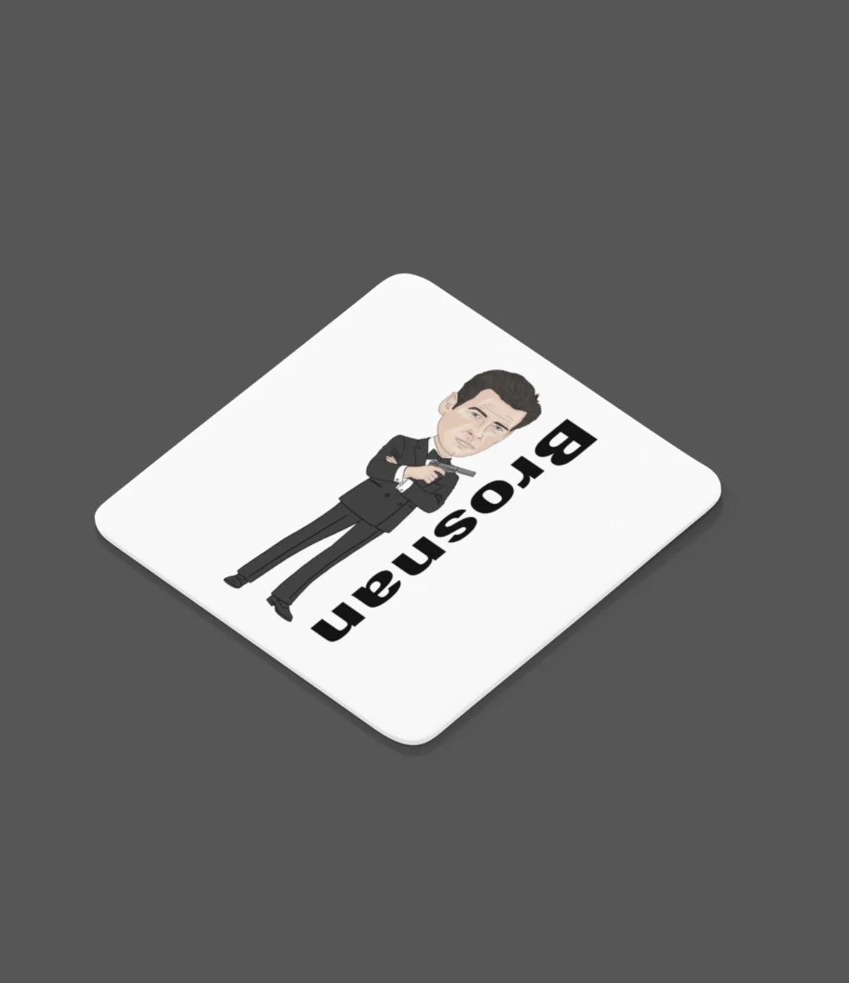 James Bond Pierce Brosnan Movie theme Cartoon Graphic art Gift MDF Coasters, изображение 2