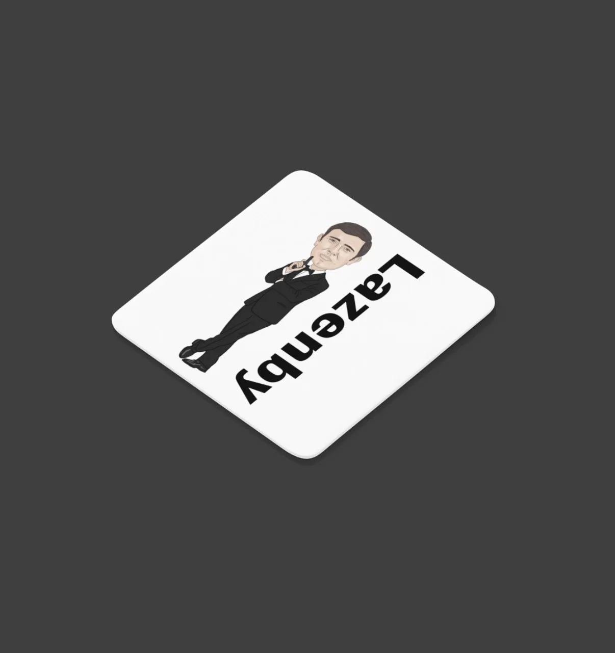 James Bond George Lazenby Movie theme Cartoon Graphic art Gift MDF Coasters, изображение 2