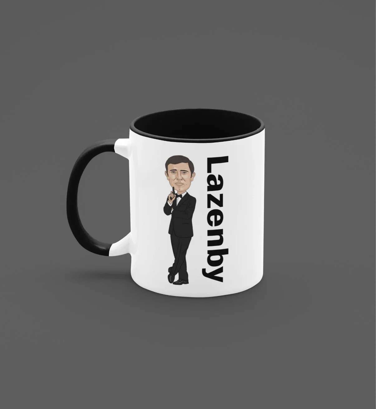 James Bond George Lazenby Unofficial Movie theme Cartoon Graphic Art Mug, изображение 2