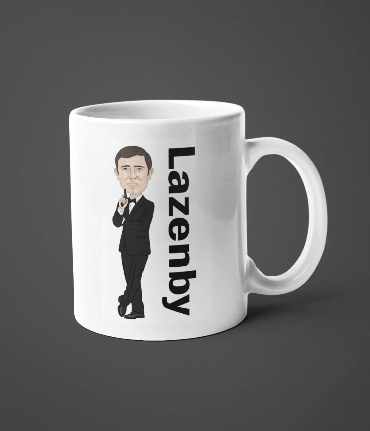 James Bond George Lazenby Unofficial Movie theme Cartoon Graphic Art Mug, изображение 2