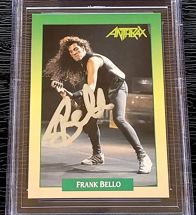 FRANK BELLO ANTHRAX BASSIST AUTOGRAPHED SIGNED 1991 ROCK CARDS CARD BAS BECKETT, image 2