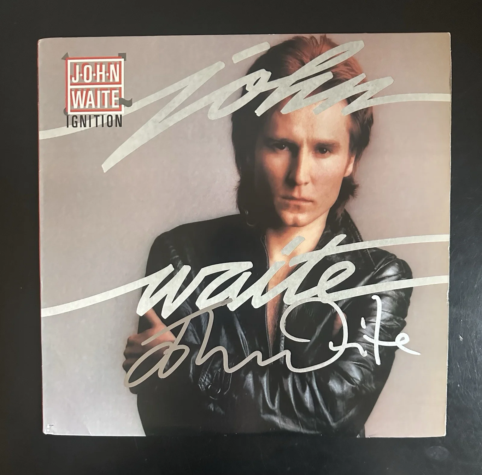 JOHN WAITE SIGNED IGNITION VINYL RECORD ALBUM LP EXACT VIDEO PROOF, image 4