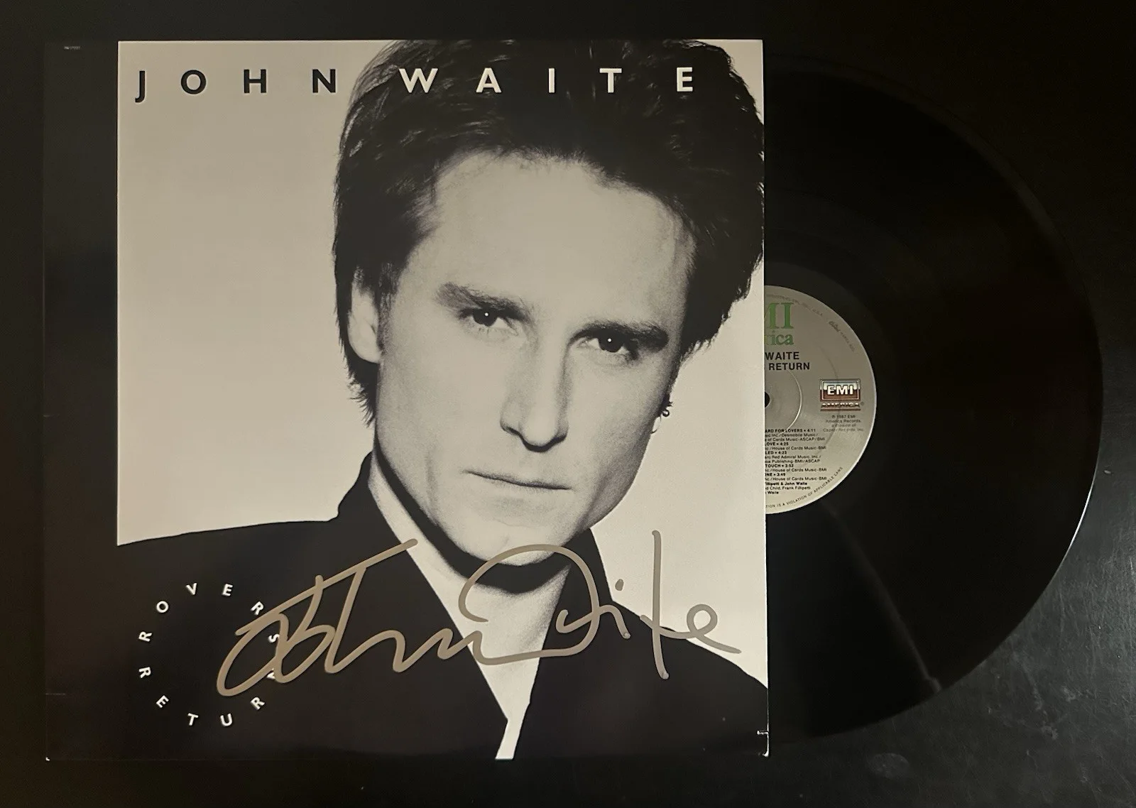 JOHN WAITE SIGNED ROVER’S RETURN VINYL RECORD ALBUM LP EXACT VIDEO PROOF, изображение 3