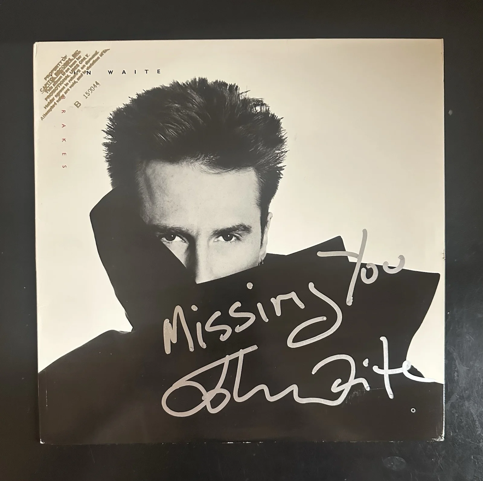 JOHN WAITE SIGNED NO BRAKES VINYL RECORD LP W/ MISSING YOU INSC. VIDEO PROOF, изображение 4