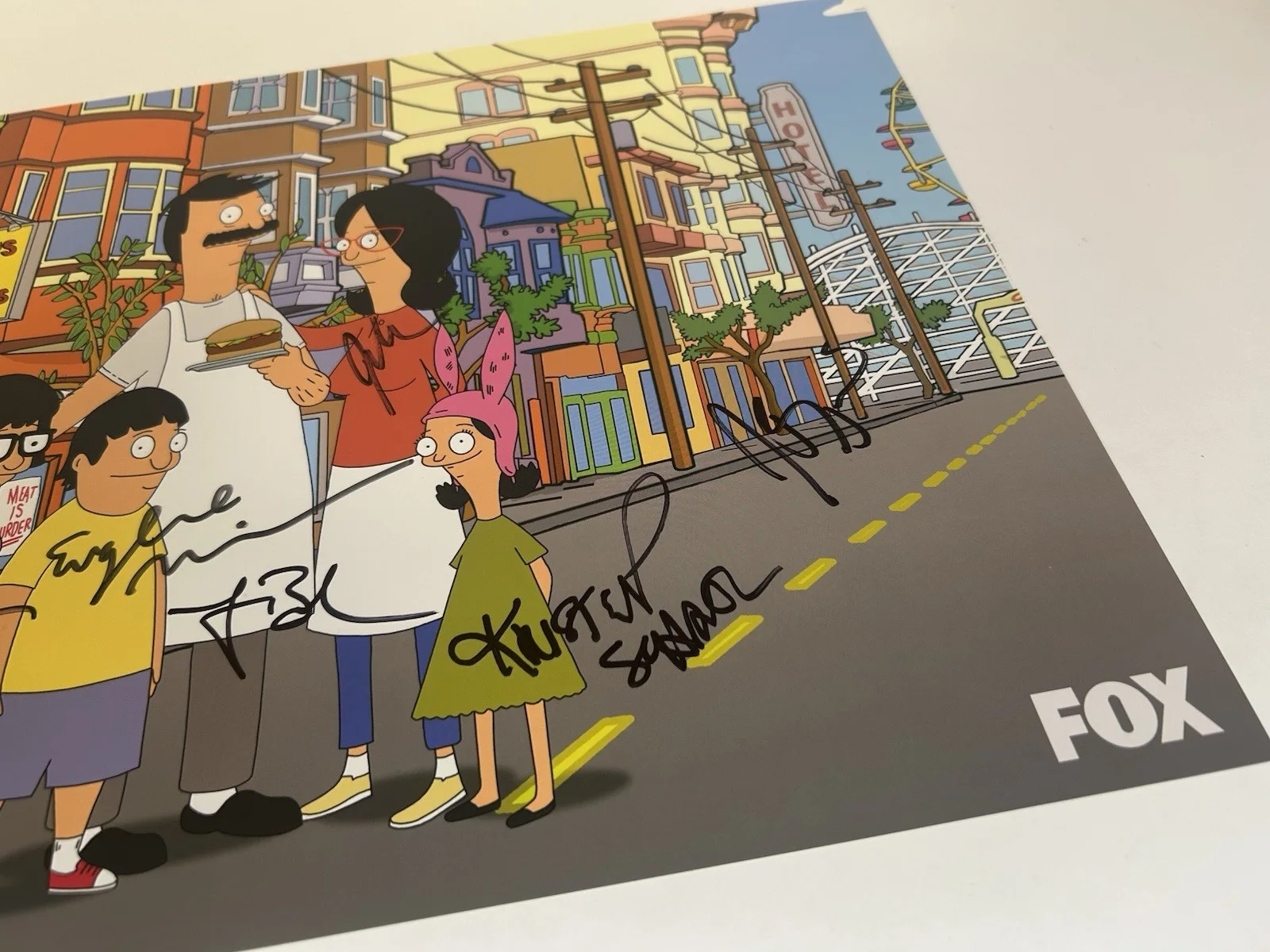 2010 Bob’s Burgers Cast-Signed Poster 11x17 First SDCC Fox Exclusive RARE! Orig, изображение 2