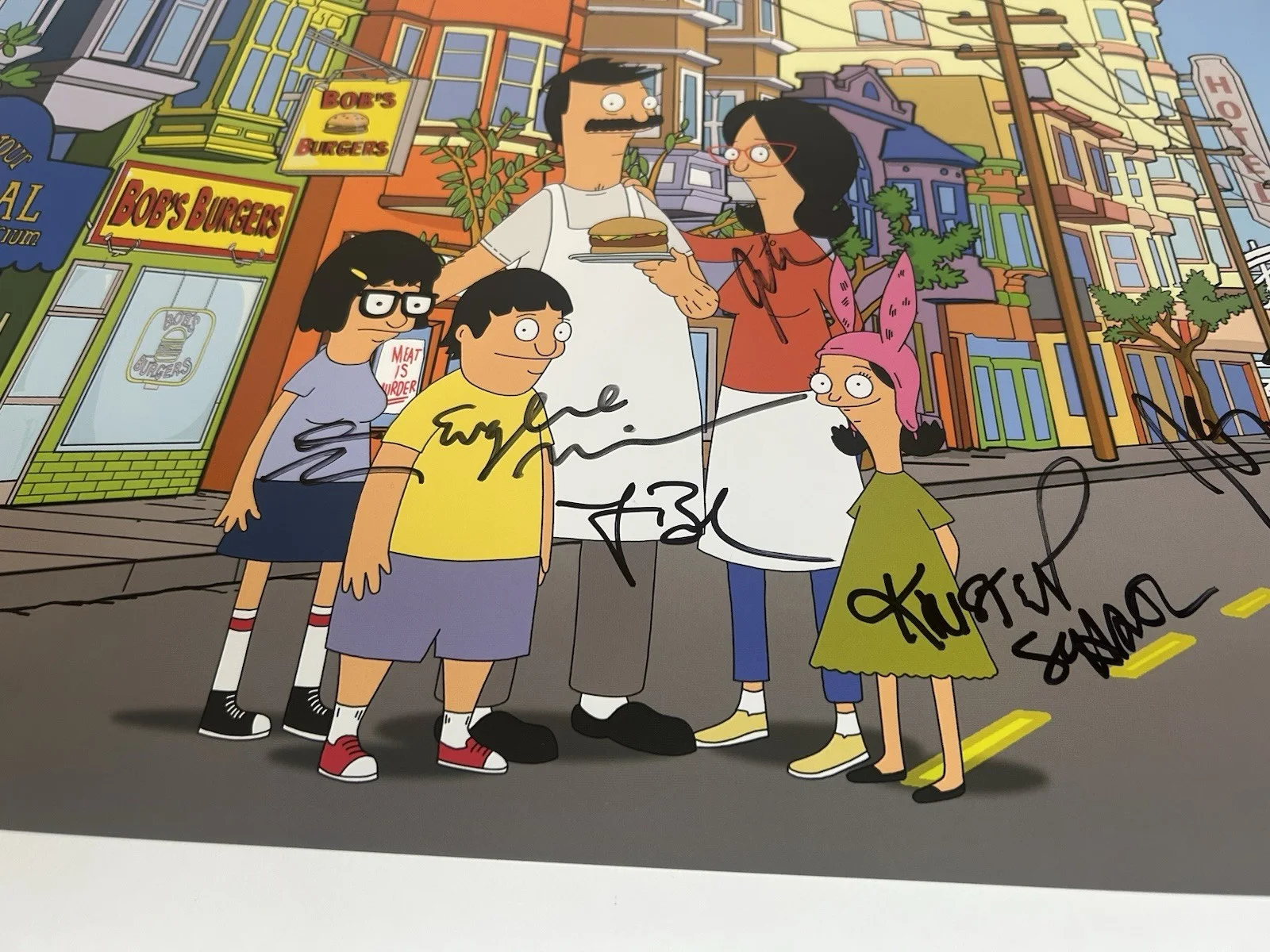 2010 Bob’s Burgers Cast-Signed Poster 11x17 First SDCC Fox Exclusive RARE! Orig, изображение 3