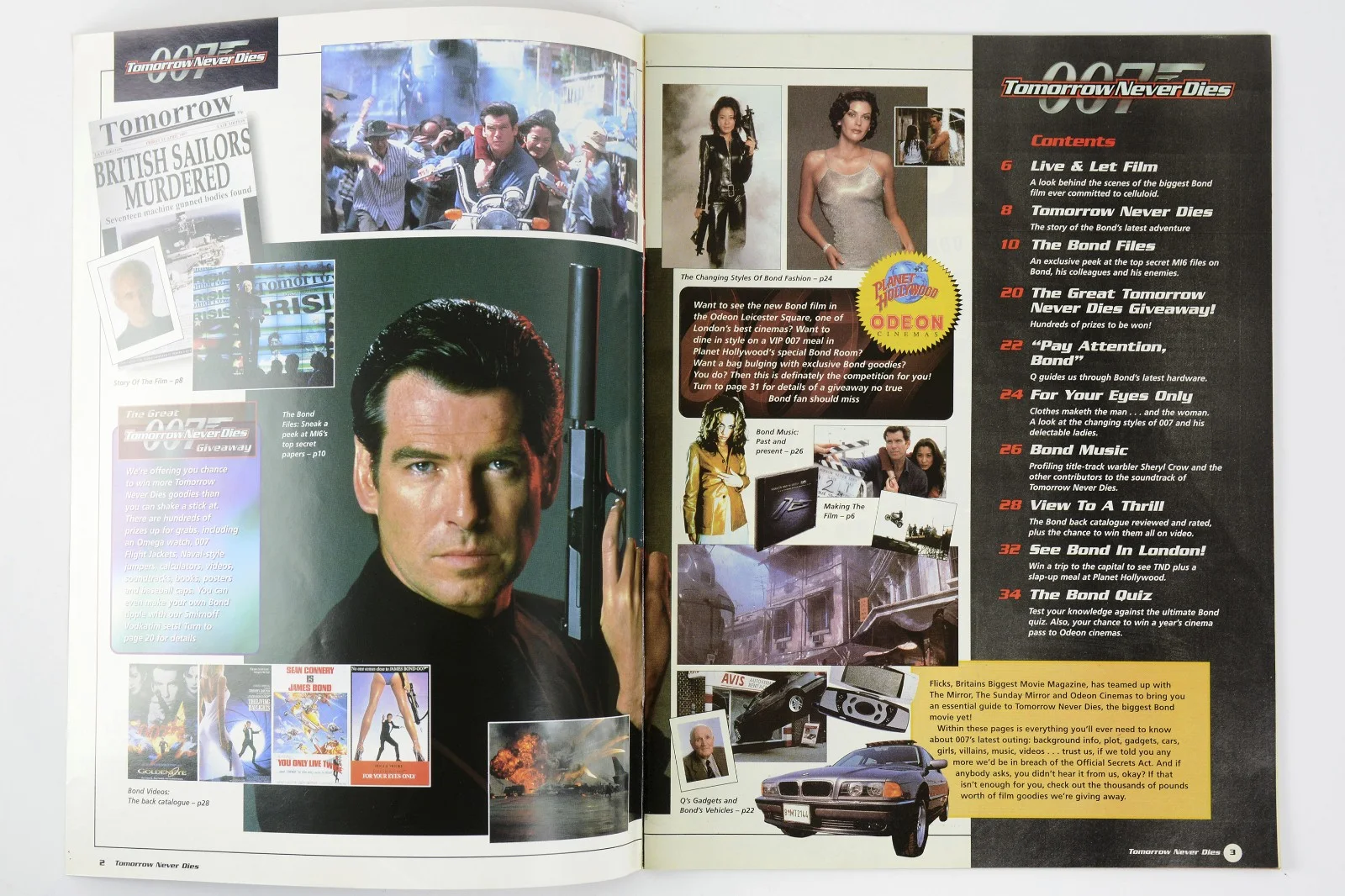 James Bond Tomorrow Never Dies 1997 Flicks Movie Magazine With Poster Promotion, изображение 4