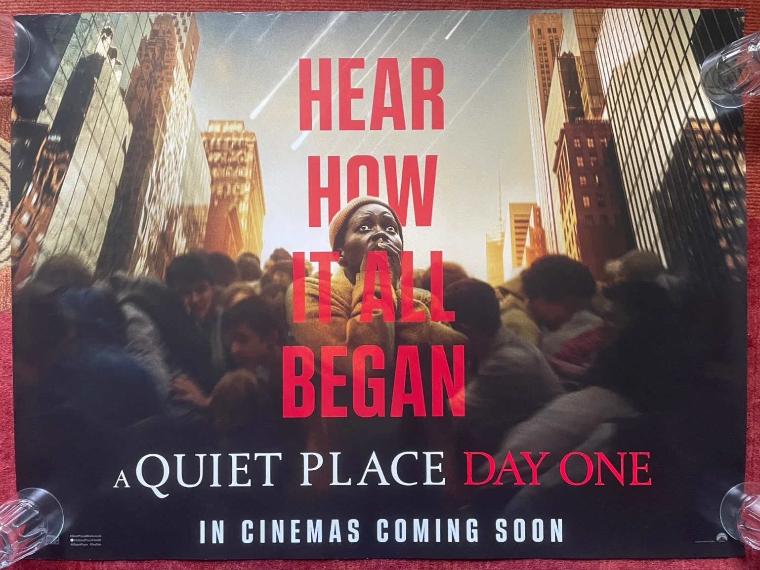 A QUIET PLACE: DAY ONE (2024) Two Original UK Quad Movie Posters Lupita Nyong'o, изображение 2