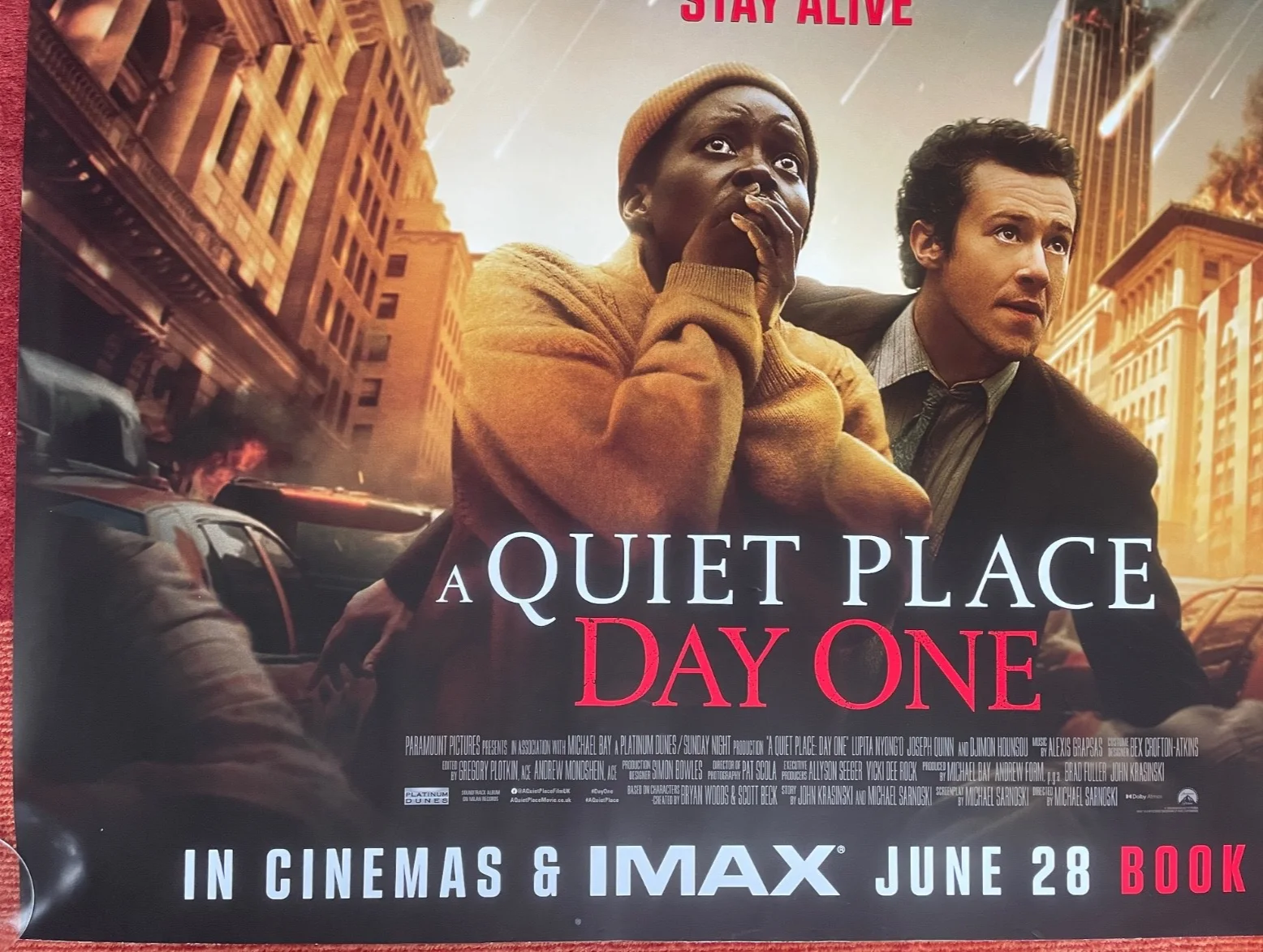 A QUIET PLACE: DAY ONE (2024) Two Original UK Quad Movie Posters Lupita Nyong'o, изображение 5