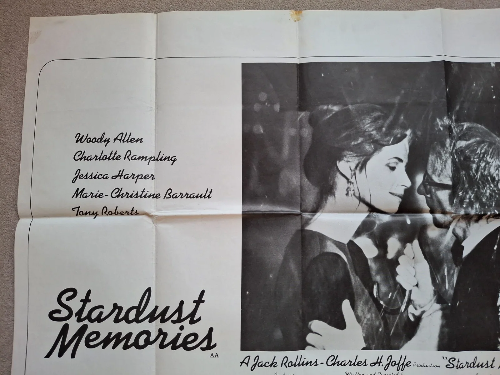Stardust Memories Original Film Cinema Movie Quad Poster Charlotte Rampling, изображение 2