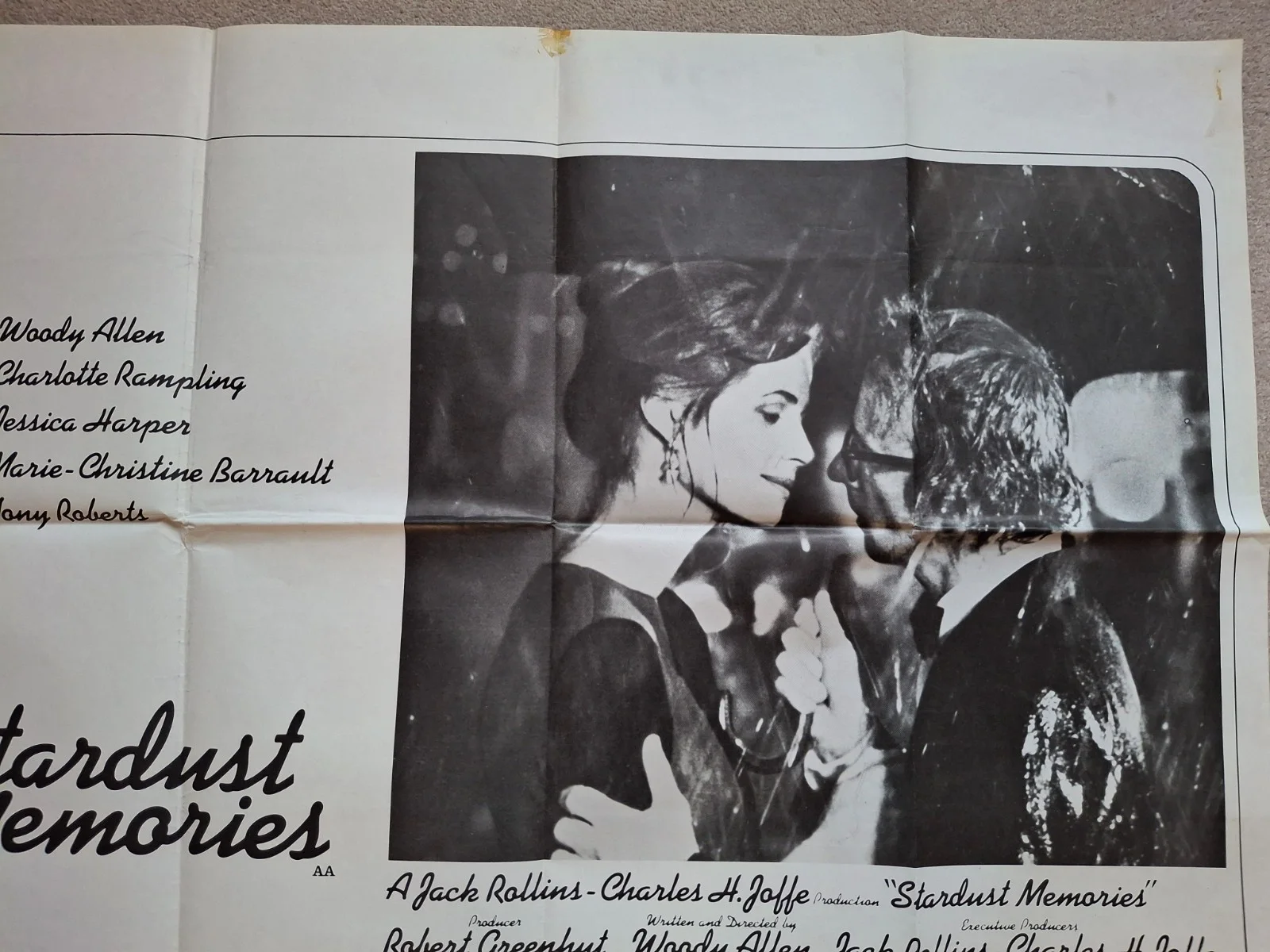 Stardust Memories Original Film Cinema Movie Quad Poster Charlotte Rampling, изображение 3