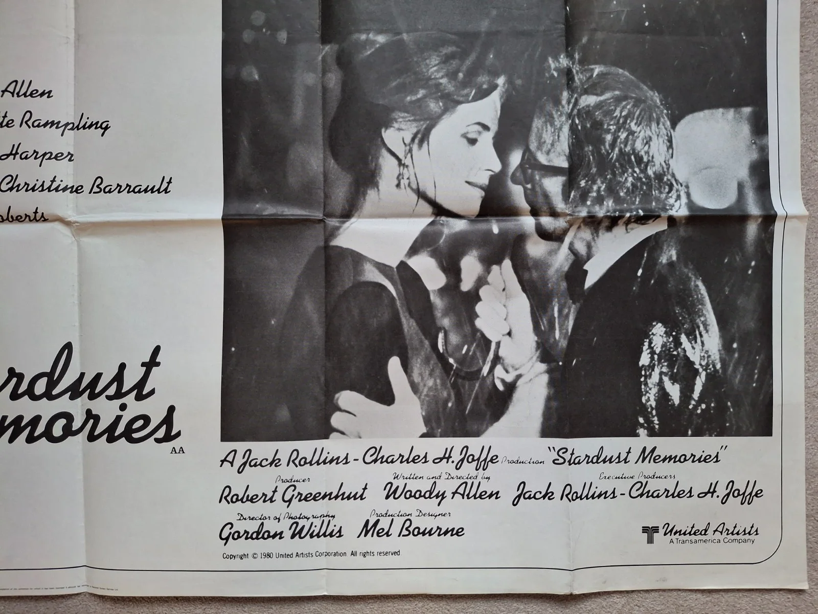 Stardust Memories Original Film Cinema Movie Quad Poster Charlotte Rampling, изображение 4