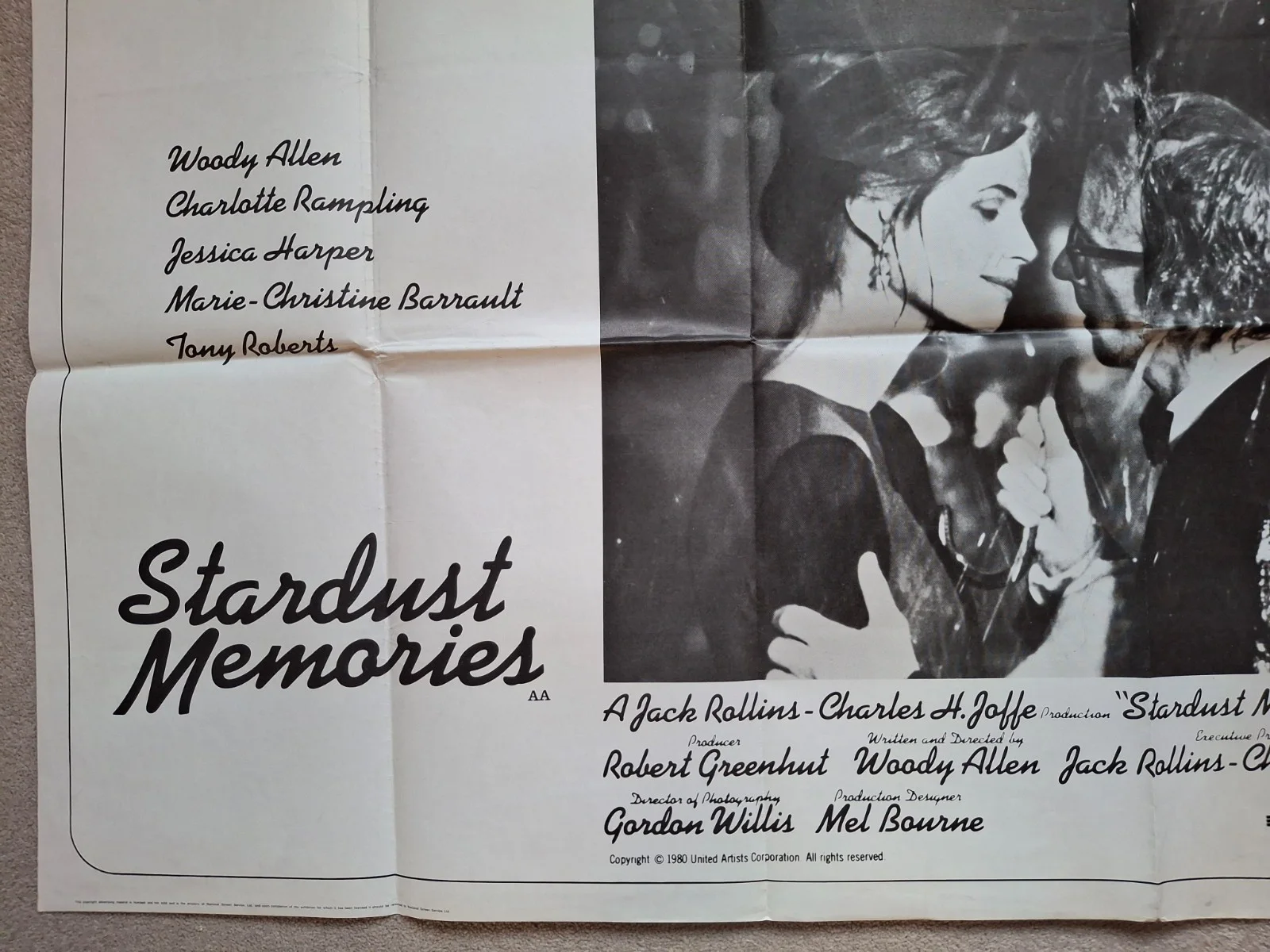 Stardust Memories Original Film Cinema Movie Quad Poster Charlotte Rampling, изображение 5