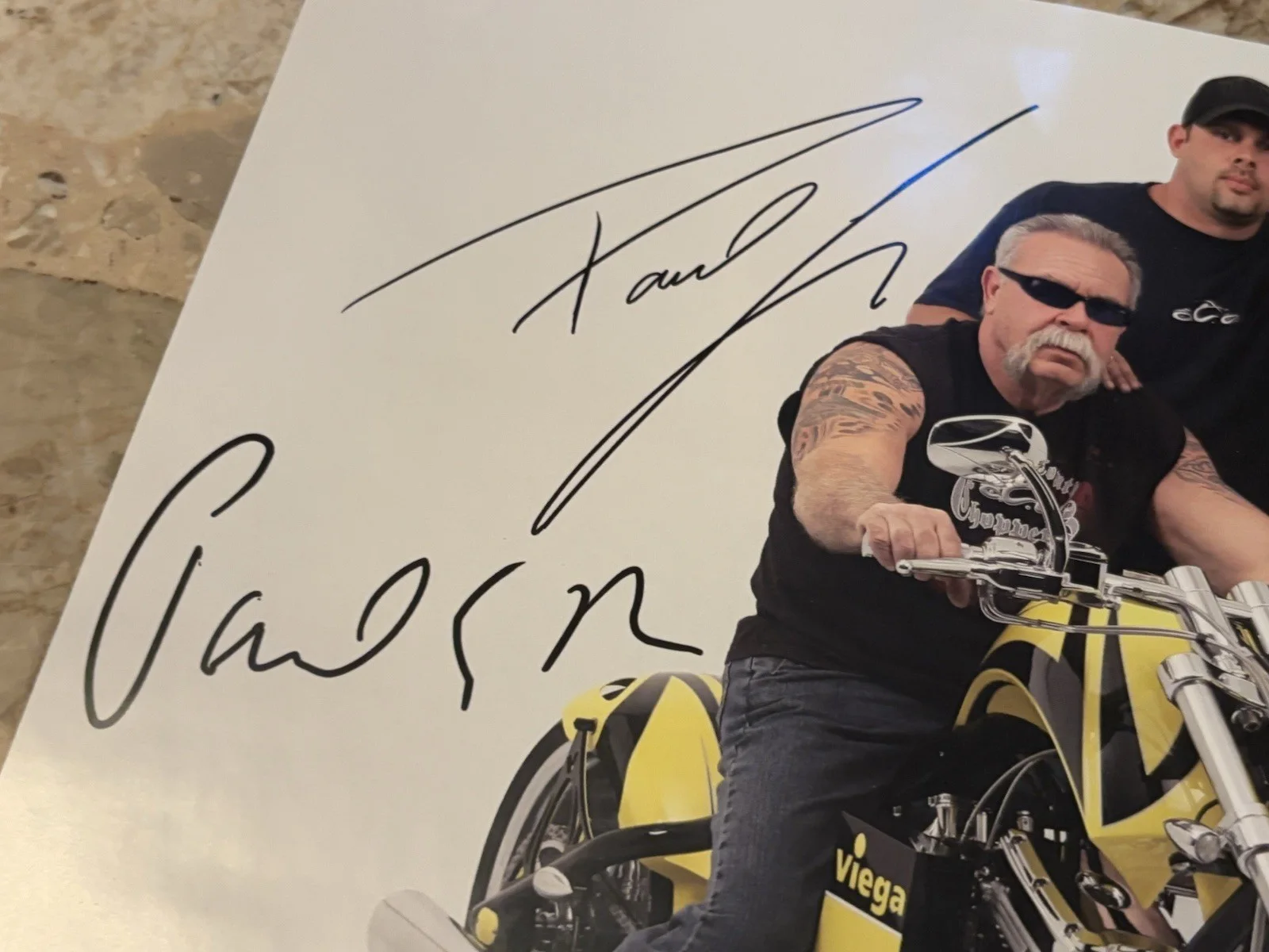 Orange County Choppers Signed By Three Paul Sr, Paul Jr, And Mikey 8.5x11 Photo, изображение 3