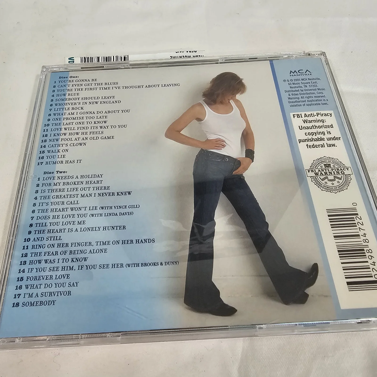 Reba McEntire Signed Cd "#1's" Two Disc collection, image 2