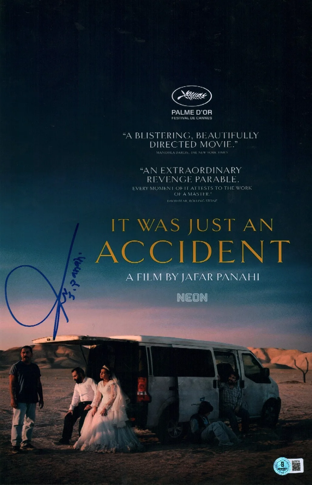 jafar panahi — Jafar Panahi Signed It Was Just An Accident Director 11x17 Photo Poster BAS COA