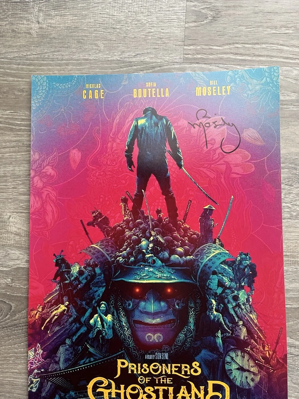 Bill Moseley — Bill Moseley Signed Prisoners of the Ghostland 11x17 Photo JSA COA Nic Cage, изображение 5