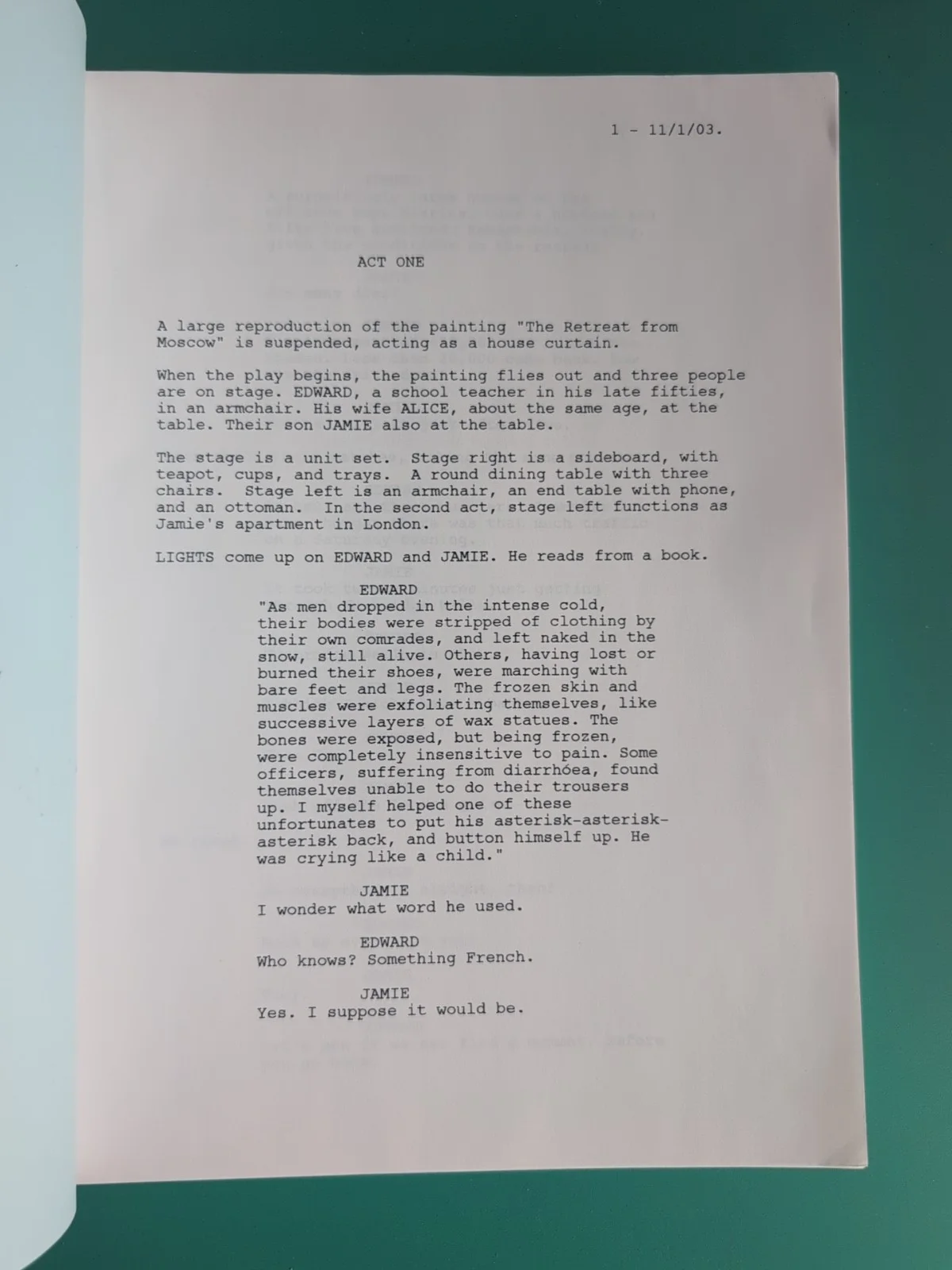 Eileen Atkins, Ben Chaplin, John Lithgow — The Retreat From Moscow Signed Broadway Script Eileen Atkins Ben Chaplin Lithgow, image 5