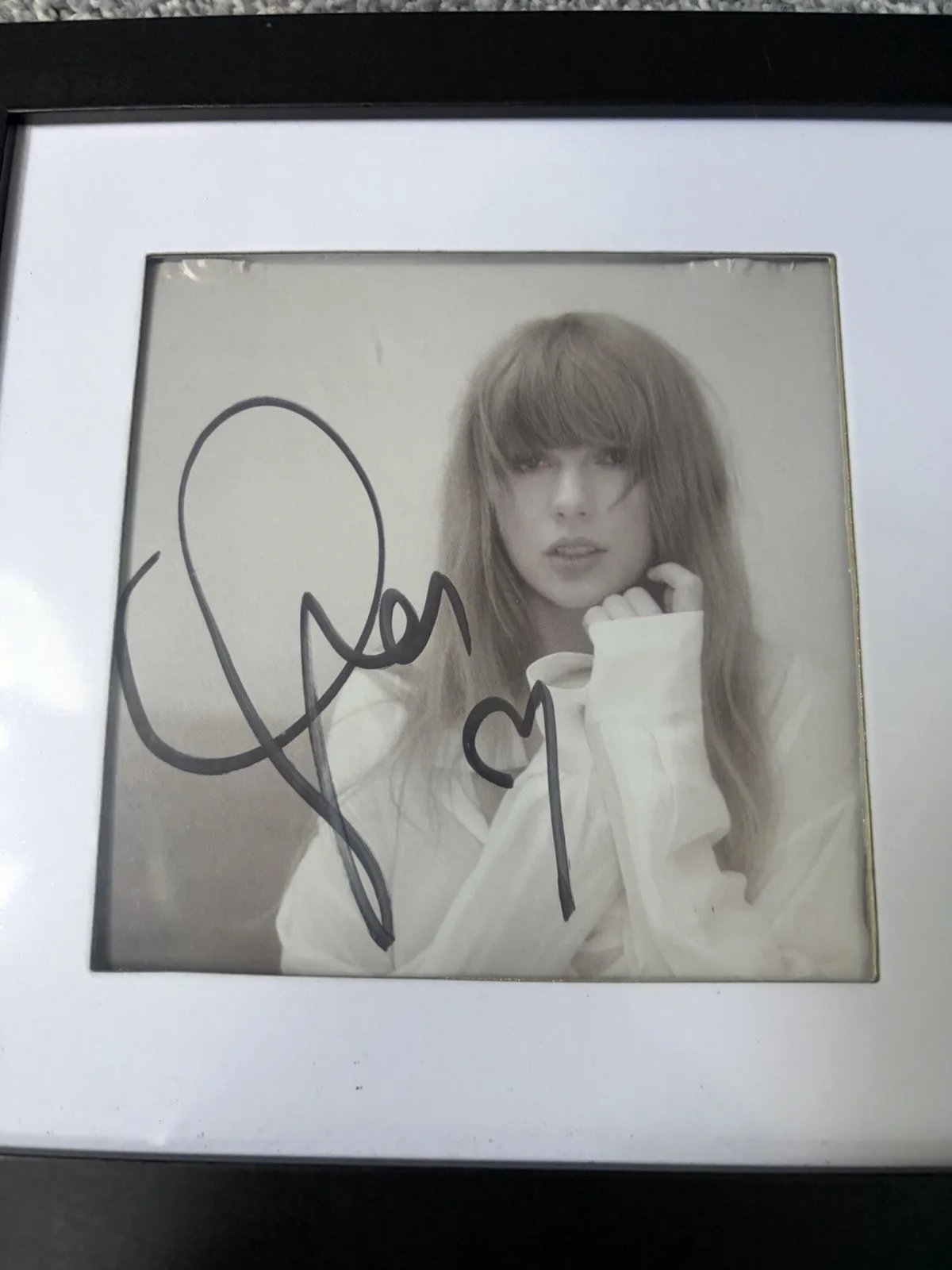 Taylor Swift Signed TTPD CD with Framed Photo - Original Autographed Set, image 2