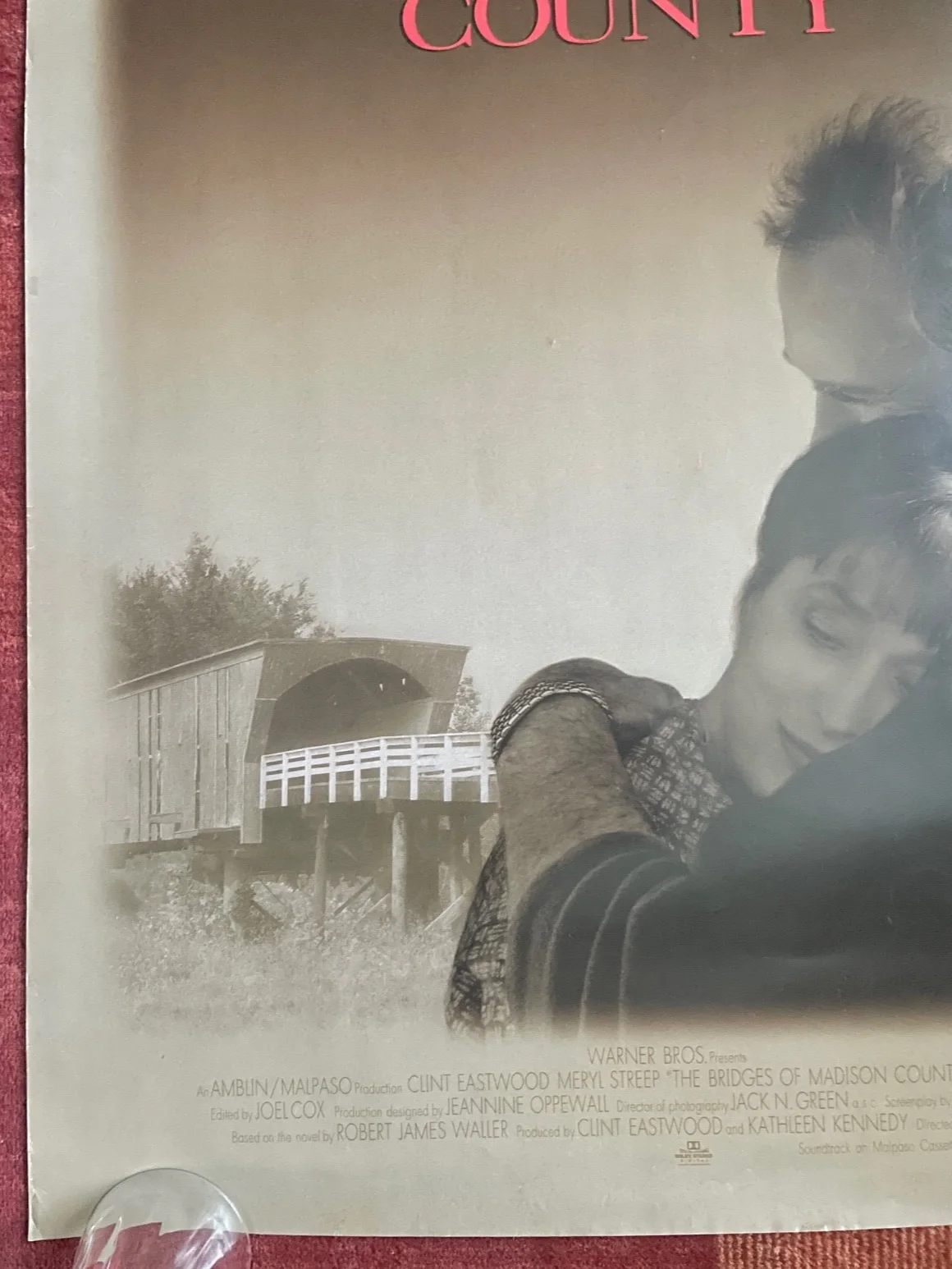 THE BRIDGES OF MADISON COUNTY (1995) Original UK One Sheet Movie Film Poster, изображение 4