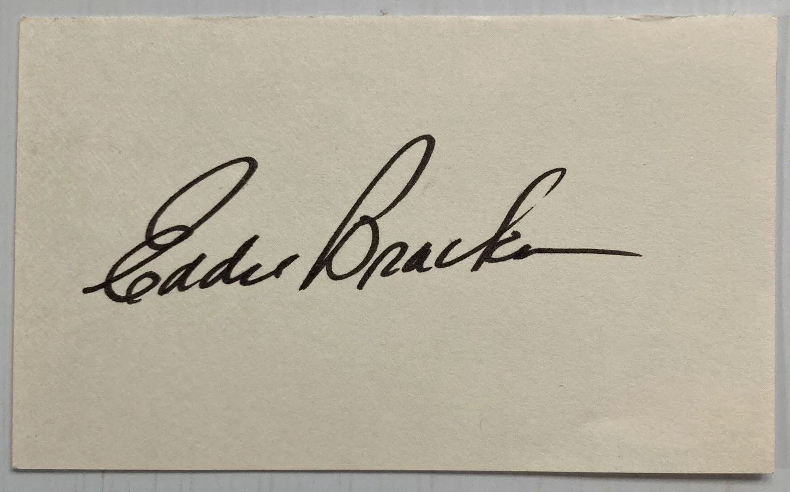 Eddie Bracken — Home Alone 2 Eddie Bracken Signed Autograph 3x5 Index Card - JSA Cert - FREE S&H, image 2
