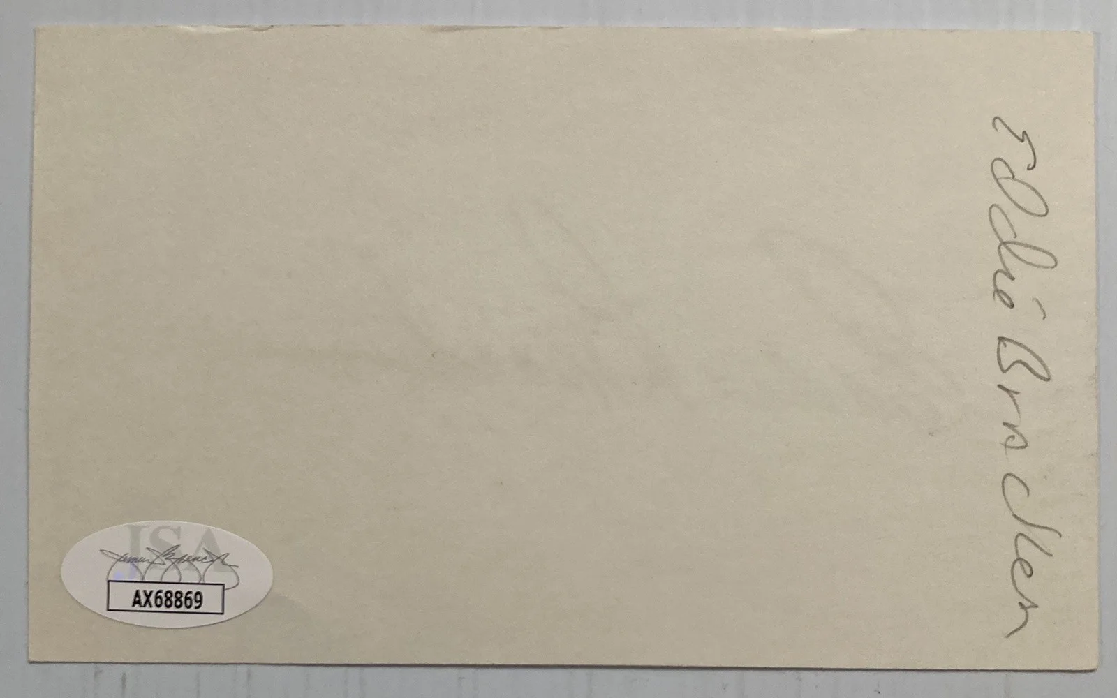Eddie Bracken — Home Alone 2 Eddie Bracken Signed Autograph 3x5 Index Card - JSA Cert - FREE S&H, image 3