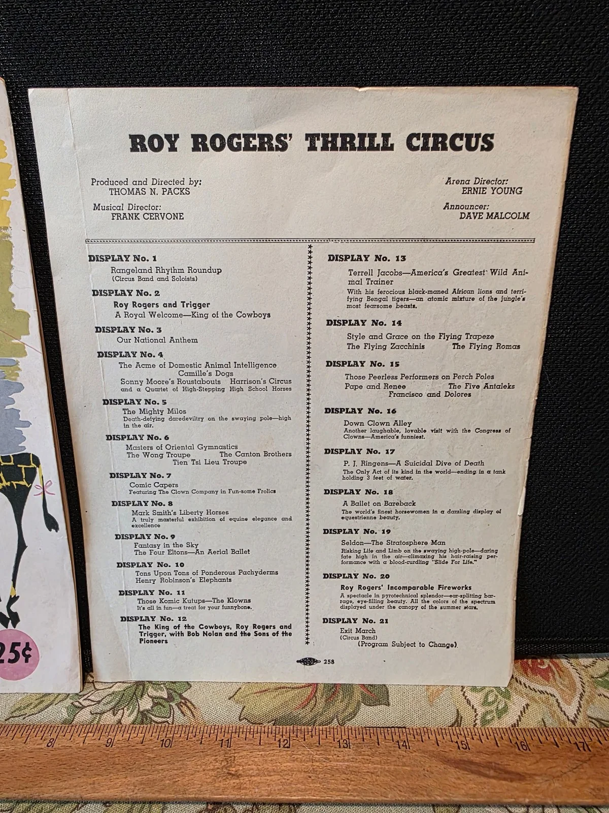 Roy Rogers — Vintage Signed Roy Rogers Thrill Circus Program w Schedule 1940s Coke Ad, image 4