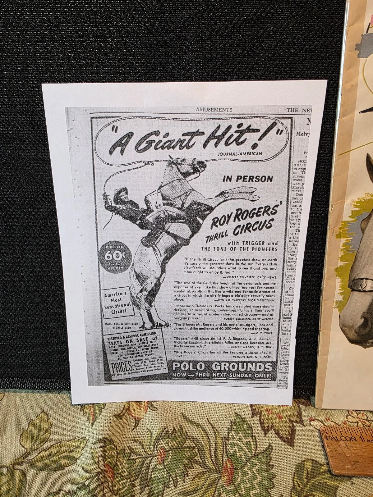 Roy Rogers — Vintage Signed Roy Rogers Thrill Circus Program w Schedule 1940s Coke Ad, image 5