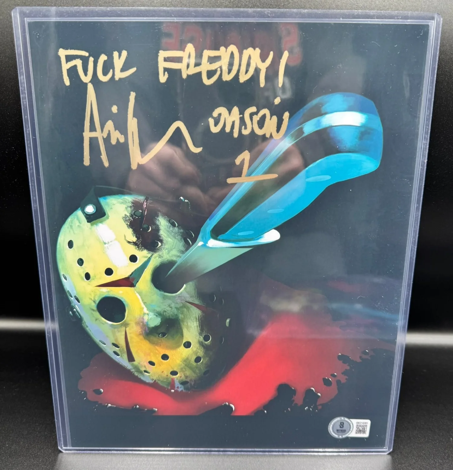 Ari Lehman — Ari Lehman Jason Voorhees Signed Friday The 13th 8x10 Photo - Beckett Witnessed, изображение 3