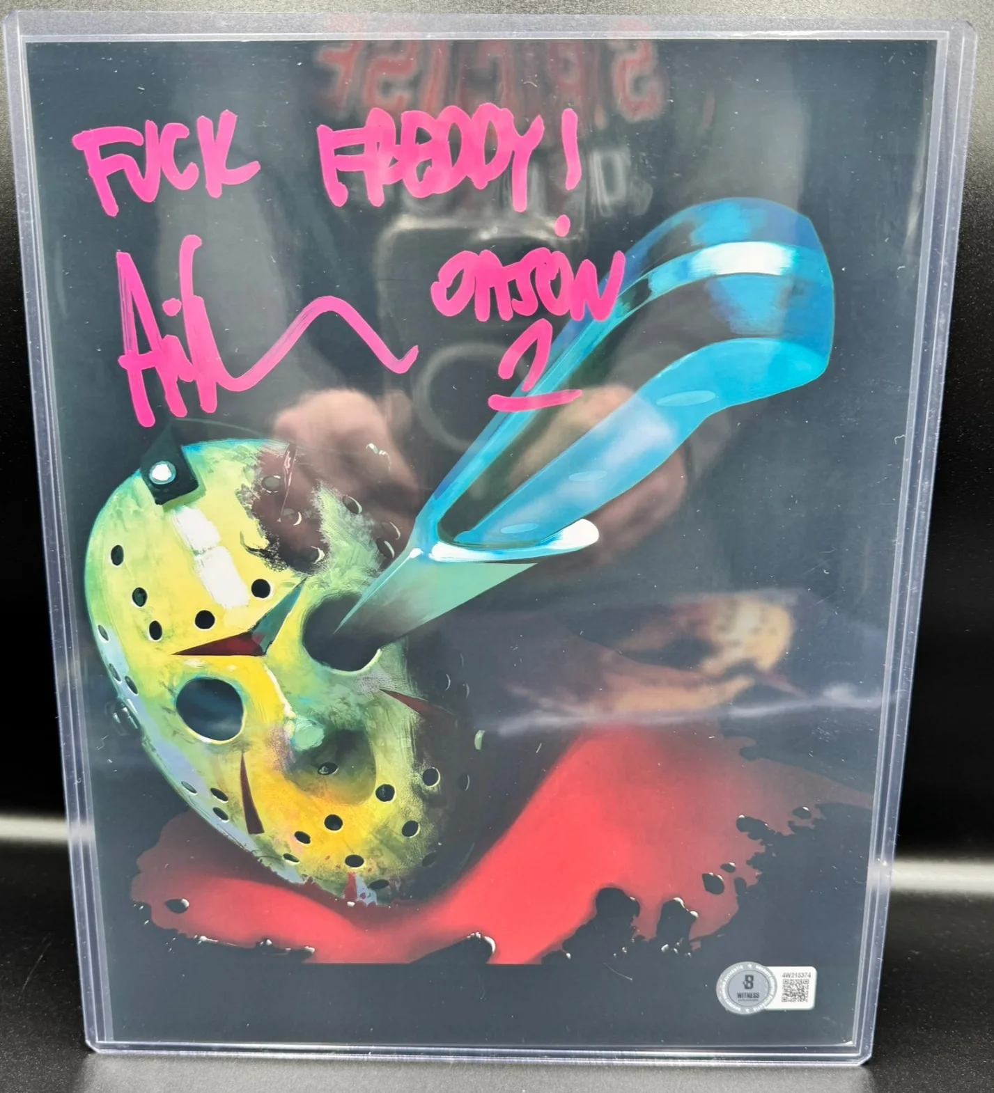 Ari Lehman — Ari Lehman Jason Voorhees Signed Friday The 13th 8x10 Photo - Beckett Witnessed, изображение 4