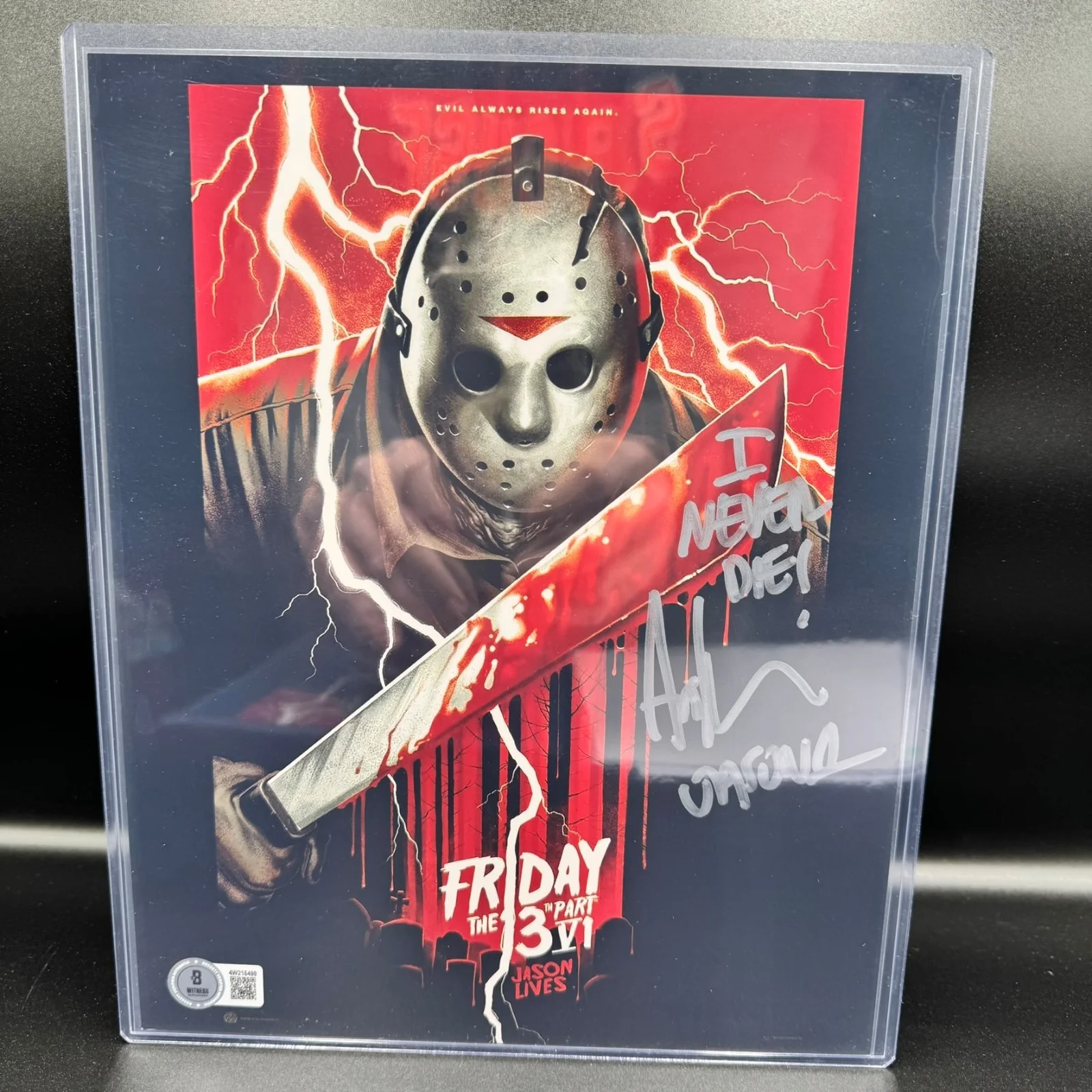 Ari Lehman — Ari Lehman Jason Voorhees Signed Friday The 13th 8x10 Photo - Beckett Witnessed, изображение 4