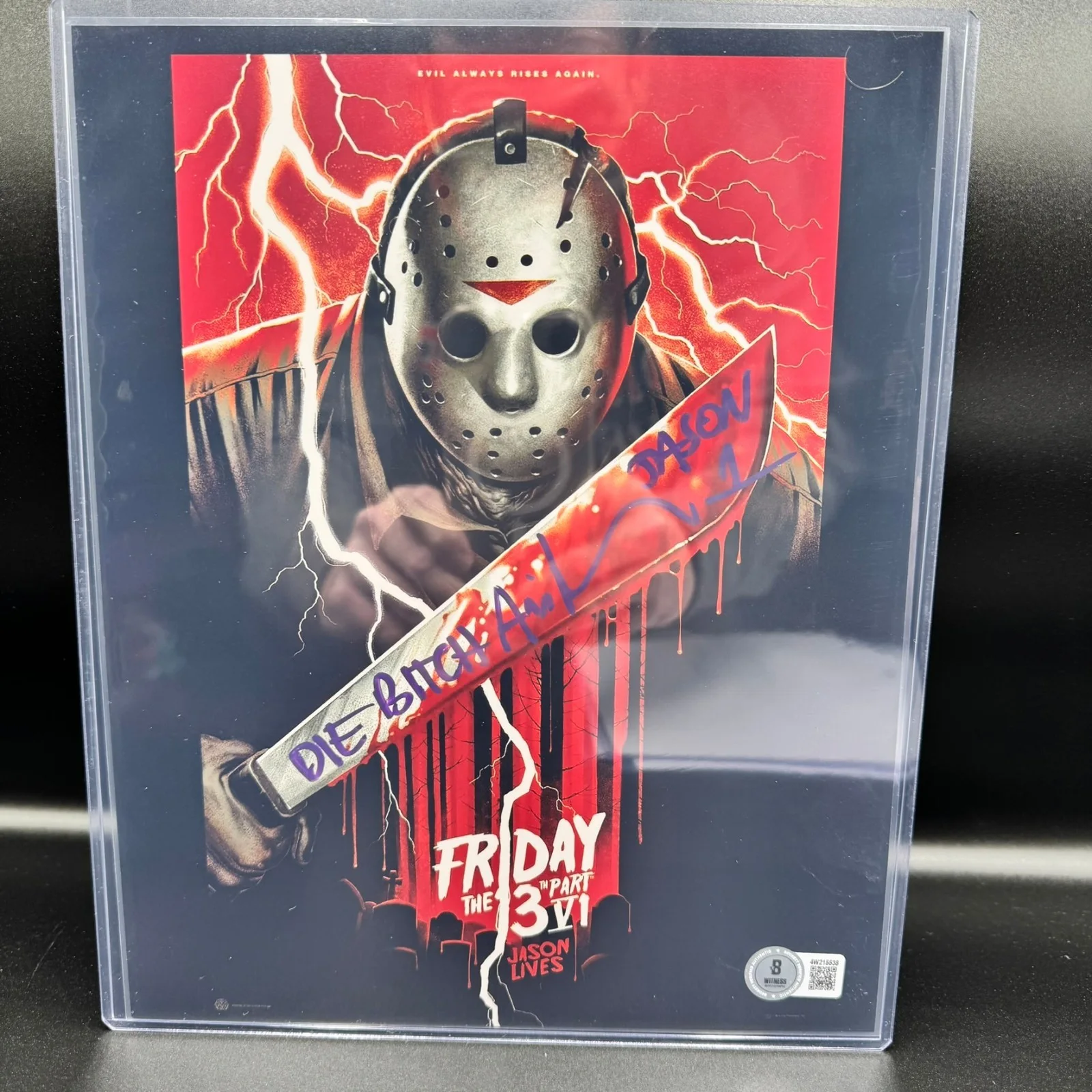 Ari Lehman — Ari Lehman Jason Voorhees Signed Friday The 13th 8x10 Photo - Beckett Witnessed, изображение 5