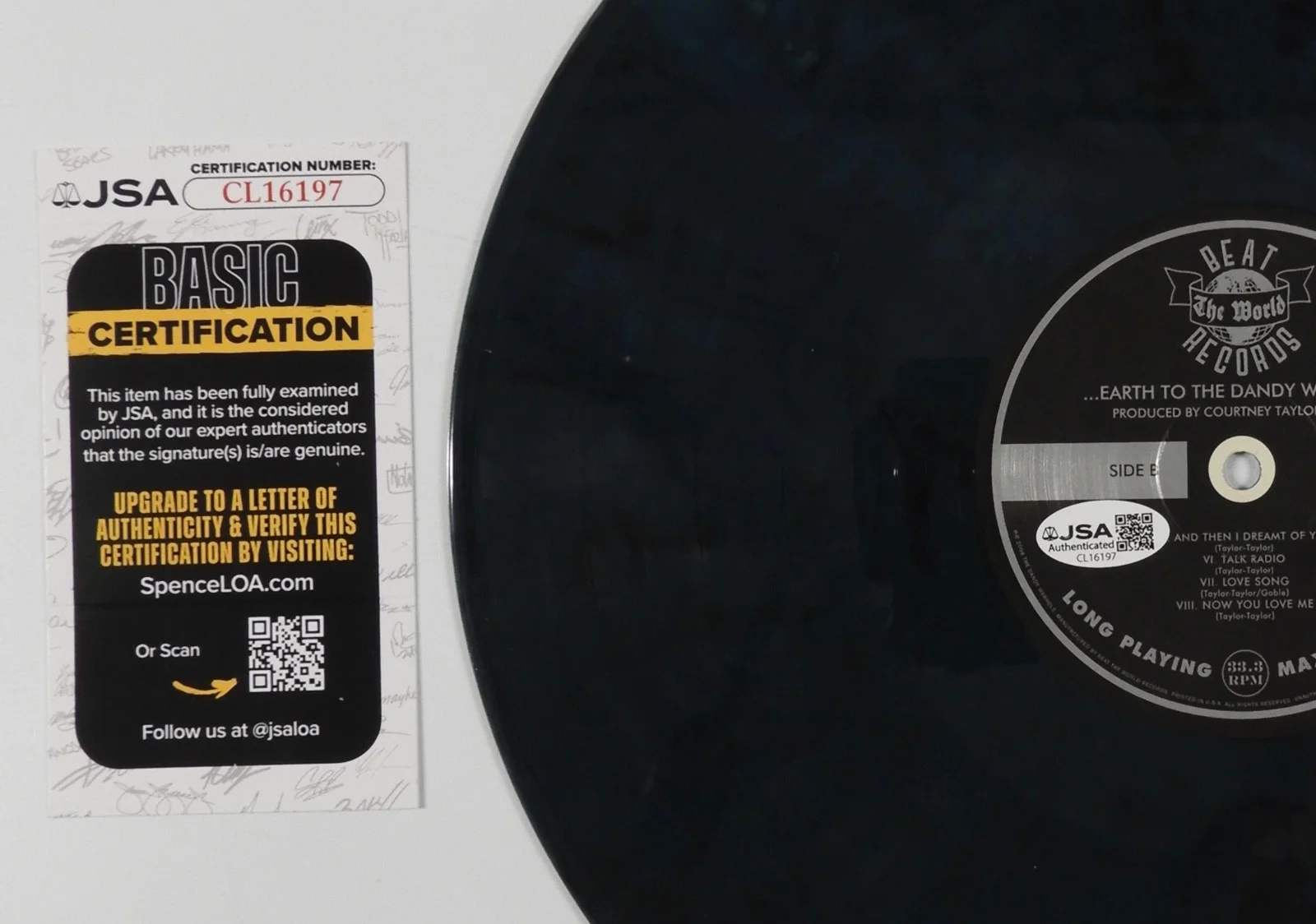 Earth To The Dandy Warhols JSA Autograph Signed Album Vinyl Record, image 3