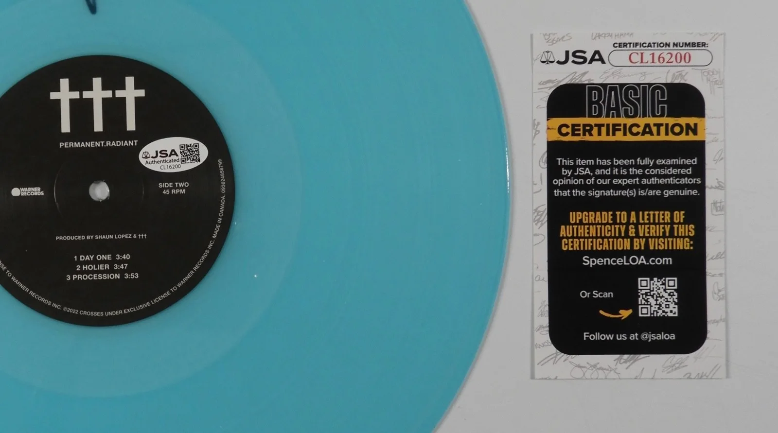 Crosses JSA Autograph Signed Album Vinyl Record CHINO MORENO DEFTONES, image 3