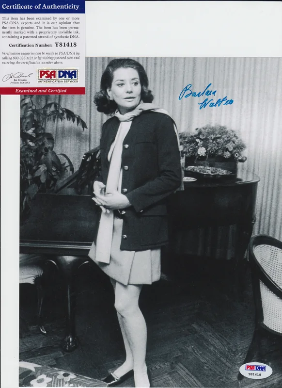 Barbara Walters — Barbara Walters The View Signed Autograph 8x10 Photo PSA/DNA COA #7