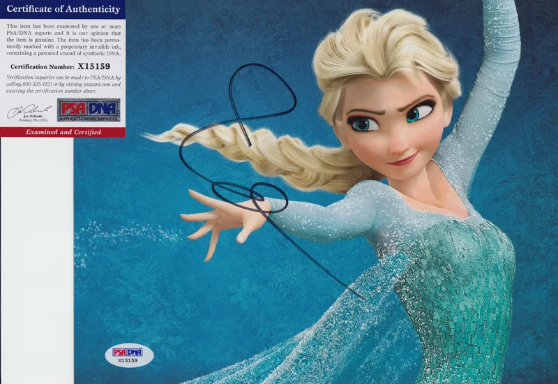 Idina Menzel — Idina Menzel Let It Go Frozen Elsa Signed Autograph 8x10 Photo PSA/DNA COA #1