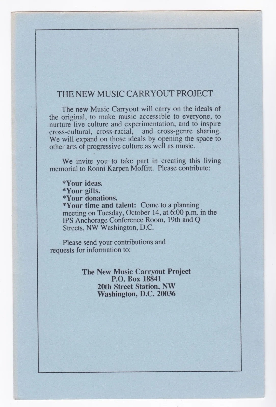 Pete Seeger Autographed Letelier-Moffitt Memorial Human Rights Award Program ‘86, image 3